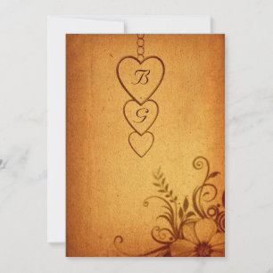 Invitación de casamiento de composición de vintage