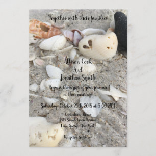 Invitación de casamiento de corazón en cascarón