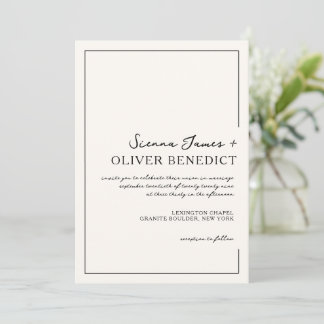 Invitación de casamiento de cuadros de guiones mín