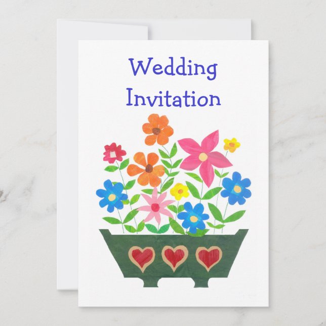 Invitación de casamiento de flor personalizable (Anverso)