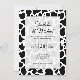 Invitación de casamiento de fondo de patrón de vac