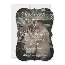 Invitación de casamiento de fotografía de fondo