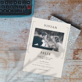 Invitación de casamiento de fotos con estilo vinta