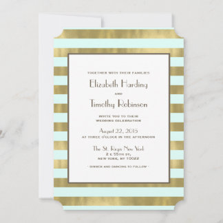Invitación de casamiento de franjas de Relieve met