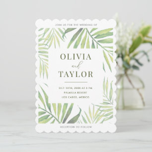 Invitación de casamiento de hoja de palma COCO