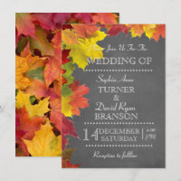 Invitación de casamiento de hojas de música románt