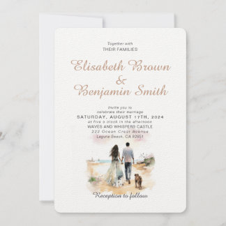 Invitación de casamiento de la plantilla Pareja co