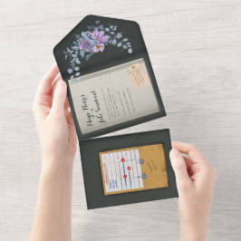 Invitación de casamiento de libros de color de col