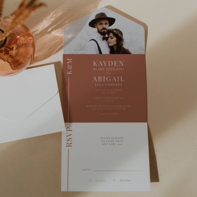 Invitación de casamiento de línea limpia de Terrac (Subido por el creador)