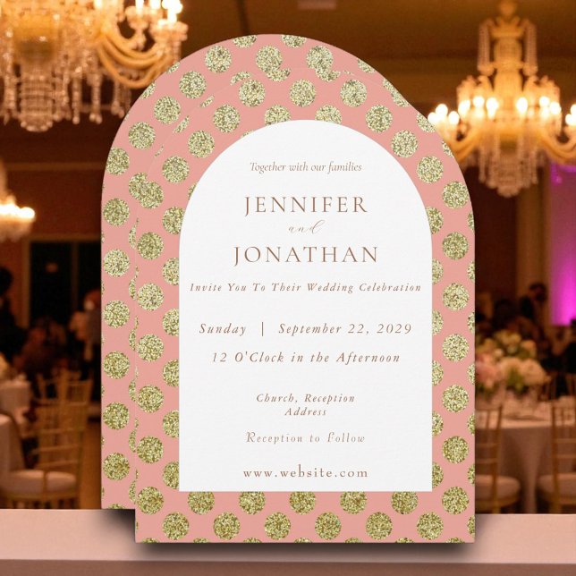 Invitación de casamiento de los puntos de la polka (Subido por el creador)