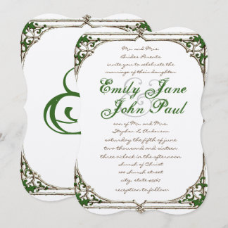 Invitación de casamiento de marfil de marfil