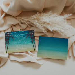 Invitación de casamiento de palmeras tropicales de