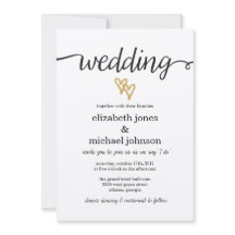 Invitación de casamiento de papel Kraft para coraz