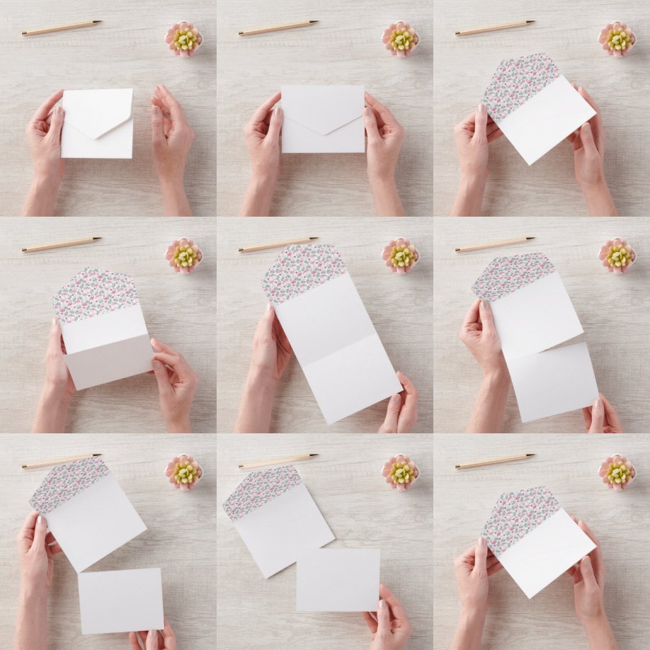 Invitación de casamiento de patrón repetido de páj