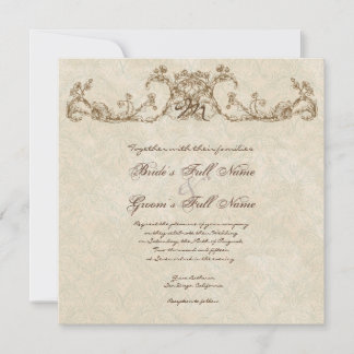 Invitación de casamiento de pavo real y eclosión