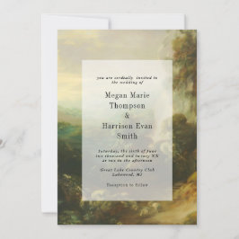 Invitación de casamiento de pintorescos paisajes v