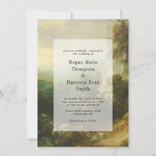 Invitación de casamiento de pintorescos paisajes v