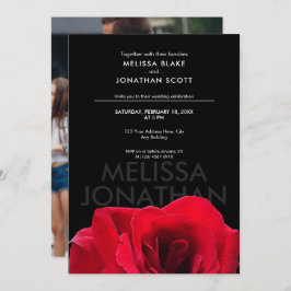 Invitación de casamiento de plantilla de moda de r