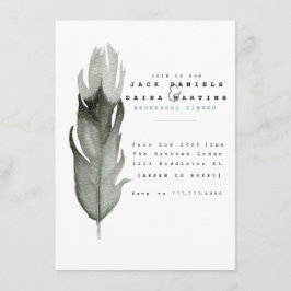 Invitación de casamiento de plumas mínimas