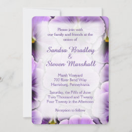 Invitación de casamiento de púrpura de tipo de let