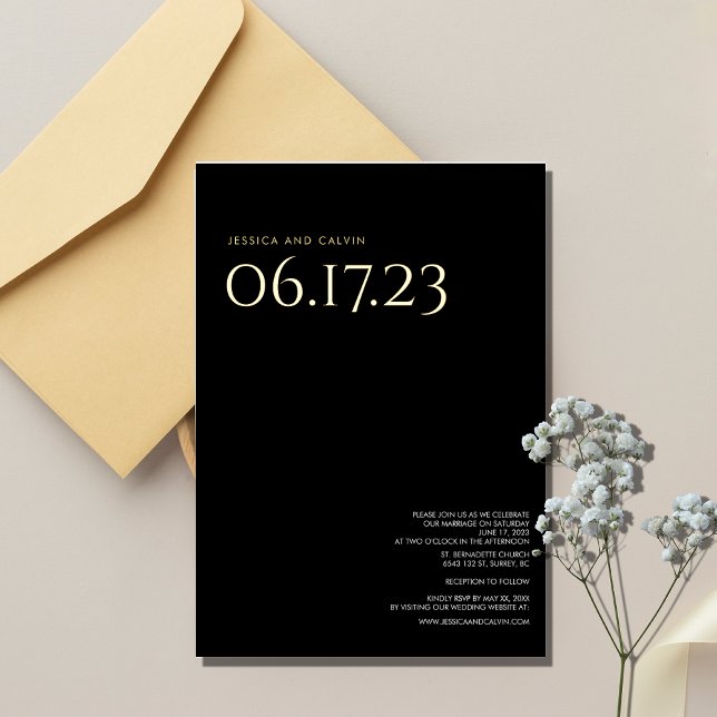 Invitación de casamiento de texto de Relieve metal (Subido por el creador)