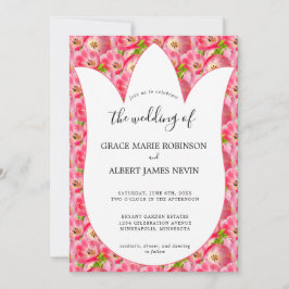 Invitación de casamiento de tulipanes color agua r