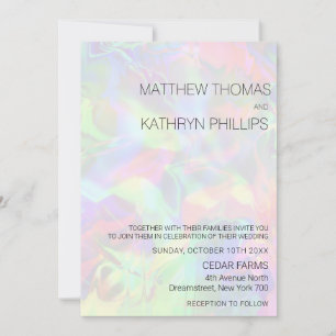 Invitación de casamiento de turnos de color