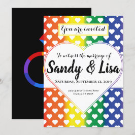 Invitación de casamiento del mismo sexo con el arc