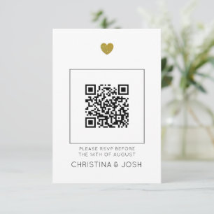 Invitación de casamiento en línea RSVP de código Q
