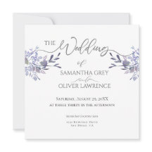 Invitación de casamiento floral de color de agua v