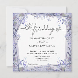 Invitación de casamiento floral de color de agua v