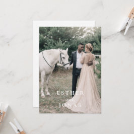 Invitación de casamiento fotográfico con guión ant