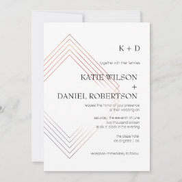 Invitación de casamiento Geométrico 5x7