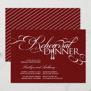 Invitación de casamiento para la cena de ensayo cl