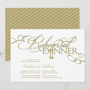 Invitación de casamiento para la cena de ensayo cl
