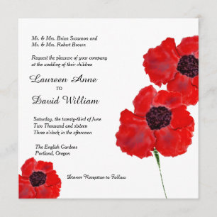 Invitación de casamiento personalizado a color de 