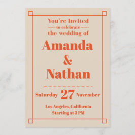 Invitación de casamiento personalizado Minimalista