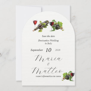 Invitación de casamiento plano de boda de destino
