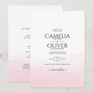 Invitación de casamiento rosa con hielo