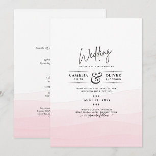 Invitación de casamiento rosa con hielo