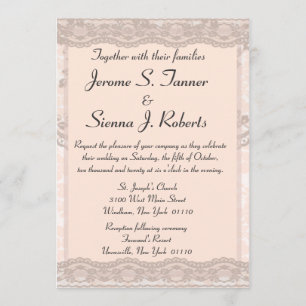 Invitación de casamiento Rubor rosado