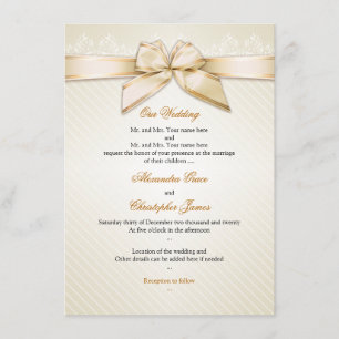 Invitación de casamiento S3 de bandas de oro de ci