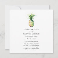 Invitación de casamiento simple de piña
