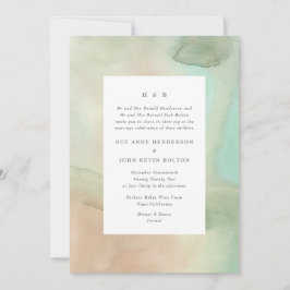 Invitación de casamiento suave Pastel Beach