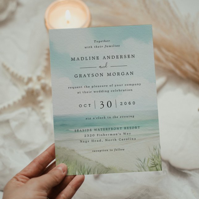 Invitación de casamiento tropical de playa (Subido por el creador)