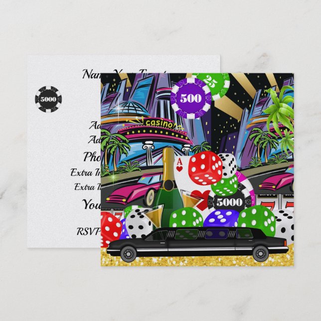 Invitación de Casino (Anverso / Reverso)