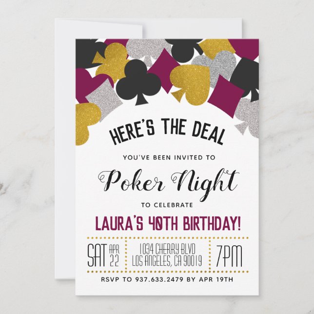 Invitación de Casino Poker (Anverso)
