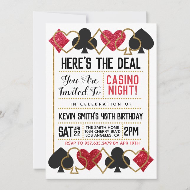 Invitación de Casino Poker (Anverso)