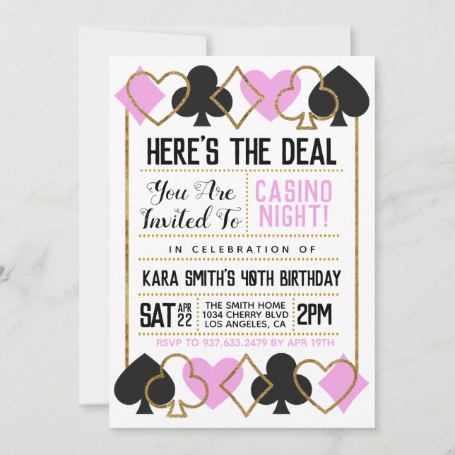Invitación de Casino Poker (Anverso)