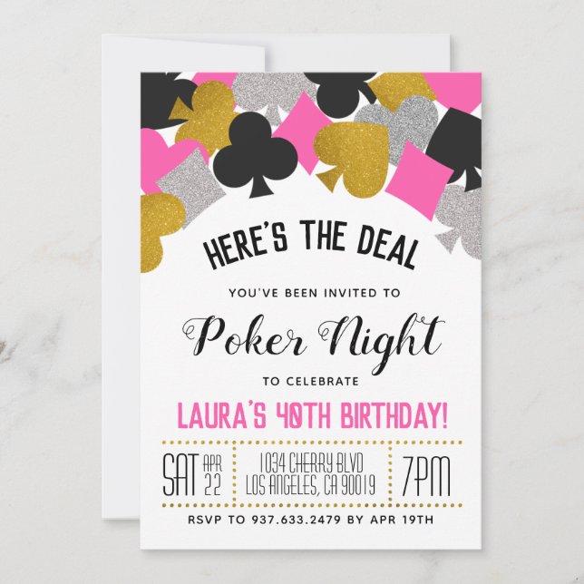 Invitación de Casino Poker (Anverso)